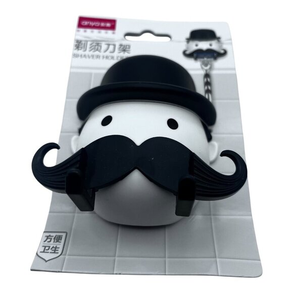 Anya Shaver Holder With Mustache Design & Suction Mount - Picture 4 of 6